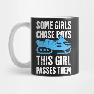 Some Girls Chase Boys - Funny Snowmobile Design Mug